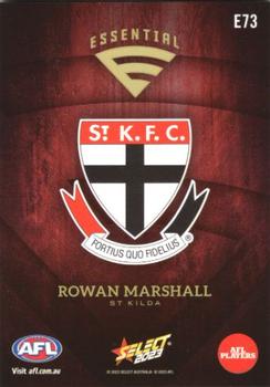 2023 Select AFL Footy Stars - Essentials #E73 Rowan Marshall Back